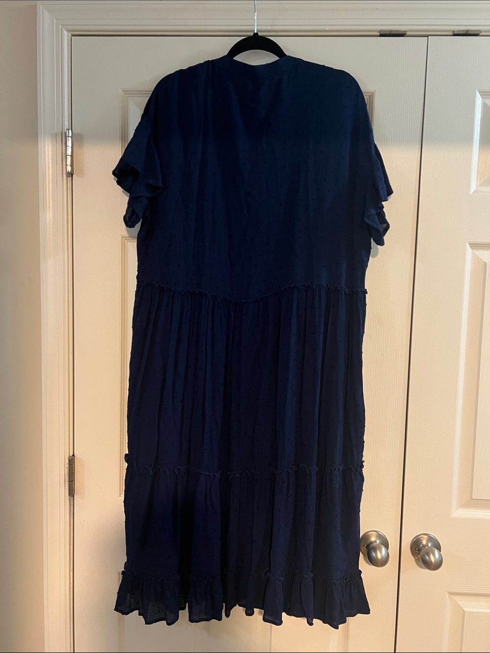 Wonderly Navy Blue Tiered V-Neck Maxi Dress - Picture 5 of 5